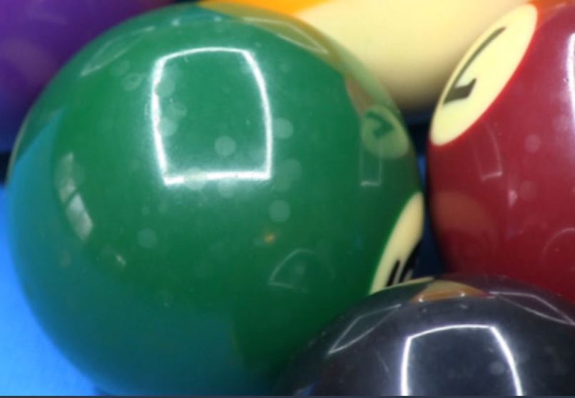 ball contact patches due to ball compression